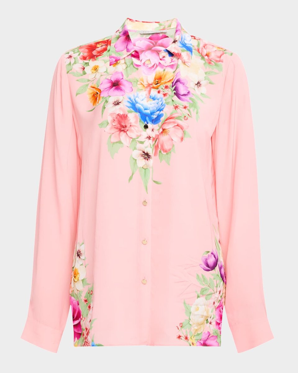 The Madeline Floral-Print Silk Blous